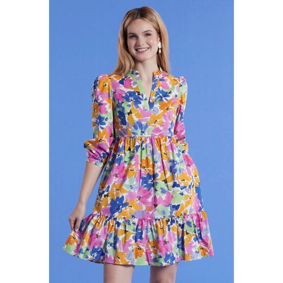 TYLER BOE KARLIE MONET DRESS FLORAL MONET NWT size Medium - Picture 1 of 7